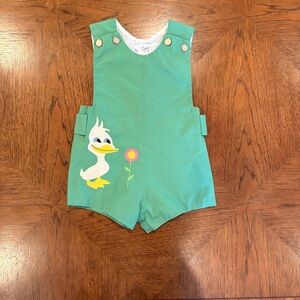 Vintage Jayne Copeland Green duck Romper